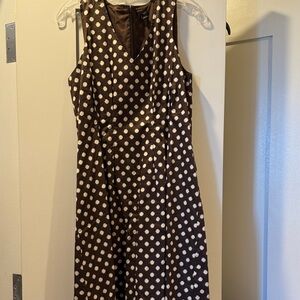 Ann Taylor Factory Brown Polka Dot Dress